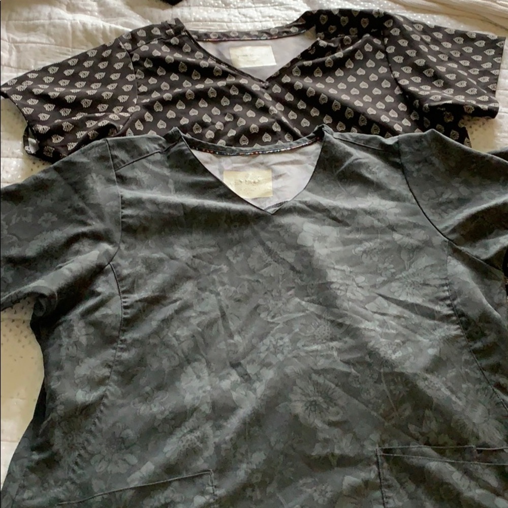 Vera Bradley size L scrub tops